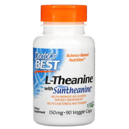 Doctor's Best L - Theanine with Suntheanine, 150 mg, 90 Veggie Caps - 1st Stop Marshall's Health Shop, Gift Shop! - Heath and Natural Therapy New Brighton Christchurch - Naturopath