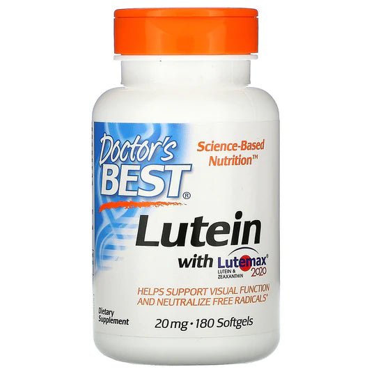 Doctor's Best Lutein with Lutemax 2020, 20 mg, 180 Softgels - 1st Stop Marshall's Health Shop, Gift Shop! - Heath and Natural Therapy New Brighton Christchurch - Naturopath