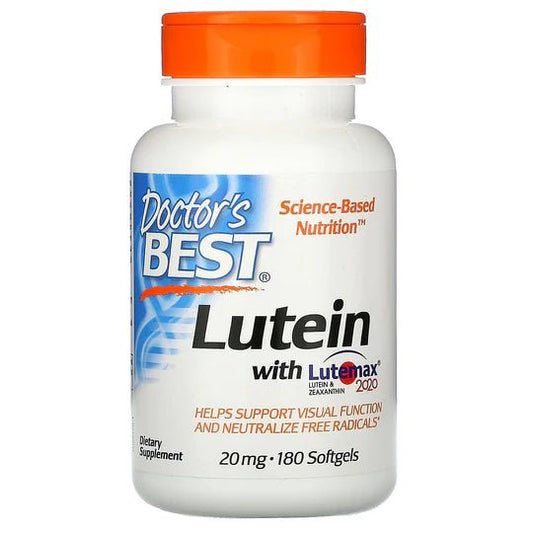 Doctor's Best Lutein with Lutemax 2020, 20 mg, 180 Softgels - 1st Stop Marshall's Health Shop, Gift Shop! - Heath and Natural Therapy New Brighton Christchurch - Naturopath