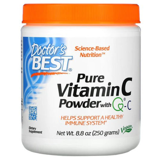 Doctor's Best Pure Vitamin C Powder with Q - C, 8.8 oz (250 g) - 1st Stop Marshall's Health Shop, Gift Shop! - Heath and Natural Therapy New Brighton Christchurch - Naturopath