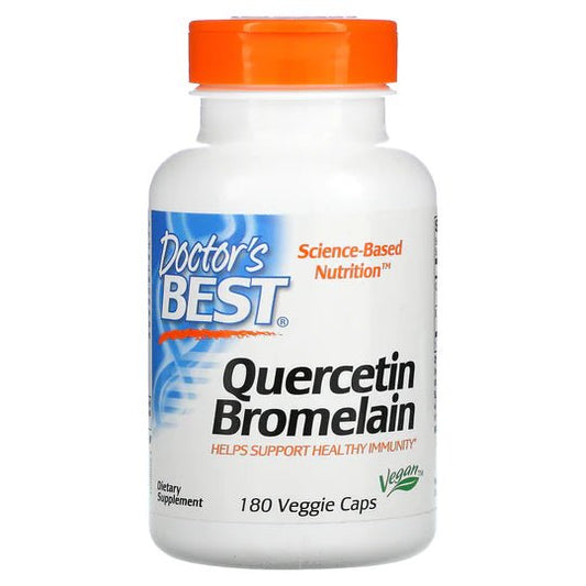Doctor's Best Quercetin Bromelain, 180 Veggie Caps - 1st Stop Marshall's Health Shop, Gift Shop! - Heath and Natural Therapy New Brighton Christchurch - Naturopath