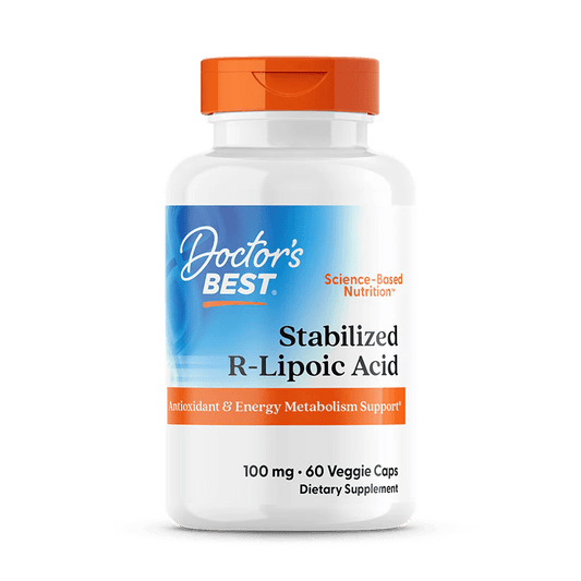 Doctor's Best Stabilized R - Lipoic Acid with BioEnhanced Na - RALA, 100 mg, 60 Veggie Caps - MarshallsHealthShop