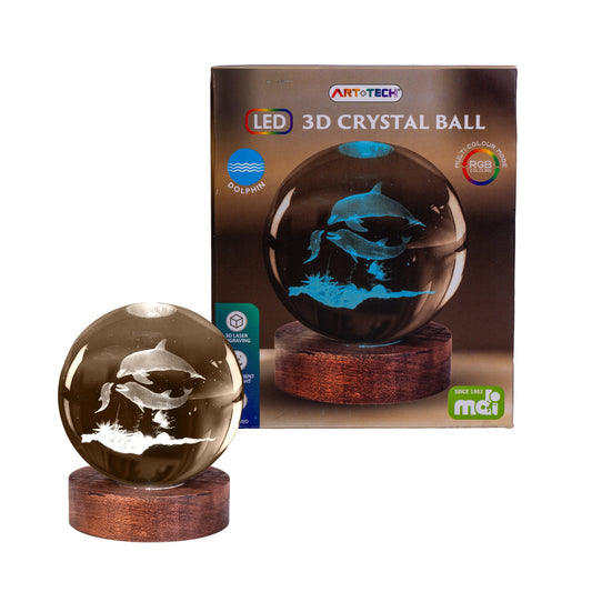 Dolphin 3D Crystal Ball Lamp# - 1st Stop Marshall's Health Shop, Gift Shop! - Heath and Natural Therapy New Brighton Christchurch - Naturopath#