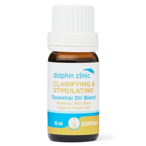 Dolphin Clinic Clarifying and Stimulating Blend Essential Oil 10ml - 1st Stop Marshall's Health Shop, Gift Shop! - Heath and Natural Therapy New Brighton Christchurch - Naturopath