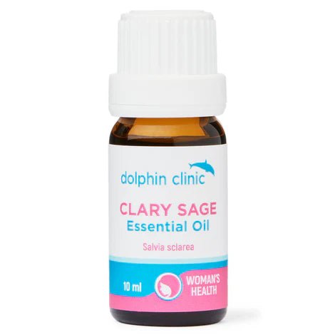 Dolphin Clinic Clary Sage Pure Essential Oil 10ml - 1st Stop Marshall's Health Shop, Gift Shop! - Heath and Natural Therapy New Brighton Christchurch - Naturopath