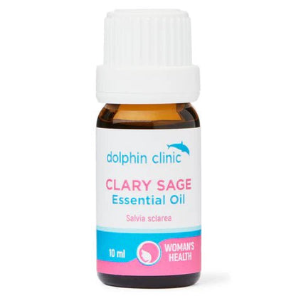Dolphin Clinic Clary Sage Pure Essential Oil 10ml - 1st Stop Marshall's Health Shop, Gift Shop! - Heath and Natural Therapy New Brighton Christchurch - Naturopath