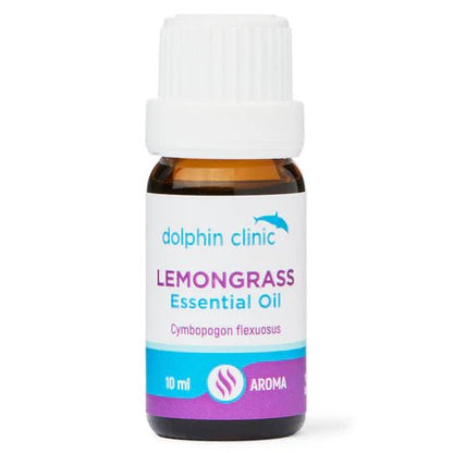 Dolphin Clinic Lemongrass Pure Essential Oil 10ml - MarshallsHealthShop