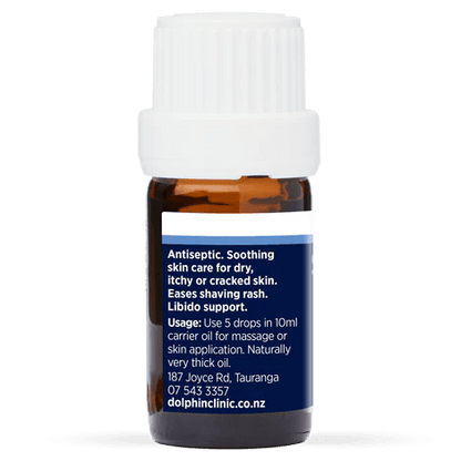 Dolphin Clinic Sandalwood Pure Essential Oil 5ml - 1st Stop Marshall's Health Shop, Gift Shop! - Heath and Natural Therapy New Brighton Christchurch - Naturopath