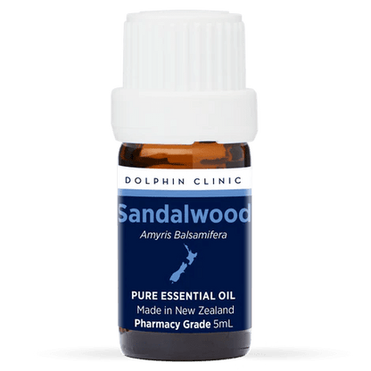 Dolphin Clinic Sandalwood Pure Essential Oil 5ml - 1st Stop Marshall's Health Shop, Gift Shop! - Heath and Natural Therapy New Brighton Christchurch - Naturopath