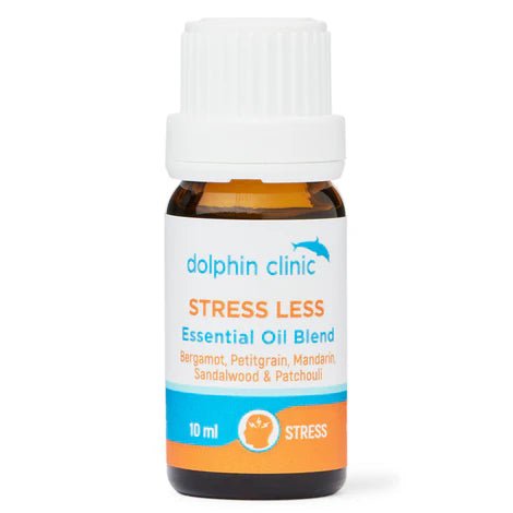 Dolphin Clinic Stress Less Blend Essential Oil 10ml - 1st Stop Marshall's Health Shop, Gift Shop! - Heath and Natural Therapy New Brighton Christchurch - Naturopath