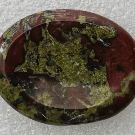 Dragon Bloodstone Worry Stone Oval - MarshallsHealthShop