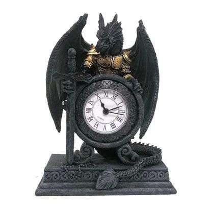 Dragon in Armour Mantle Clock - MarshallsHealthShop