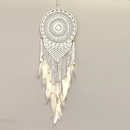 Dreamcatcher Crochet Macrame White - MarshallsHealthShop