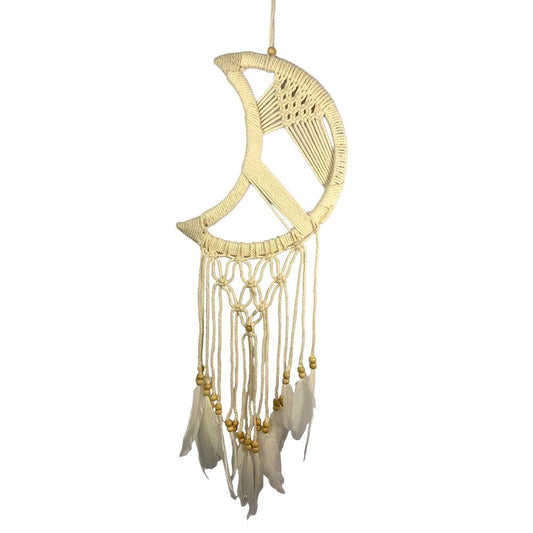 Dreamcatcher Moon Natural Macrame - MarshallsHealthShop