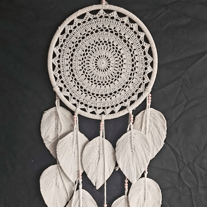 Dreamcatcher White Crochet (BR129) - MarshallsHealthShop