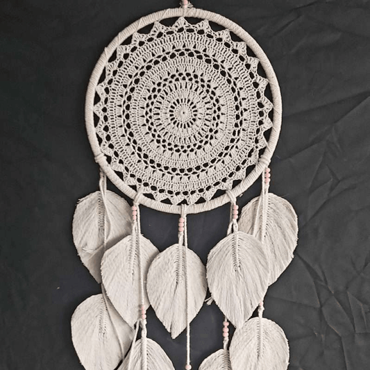 Dreamcatcher White Crochet (BR129) - MarshallsHealthShop