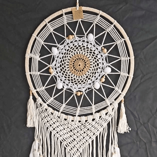 Dreamcatcher White Crochet (BR145) - MarshallsHealthShop