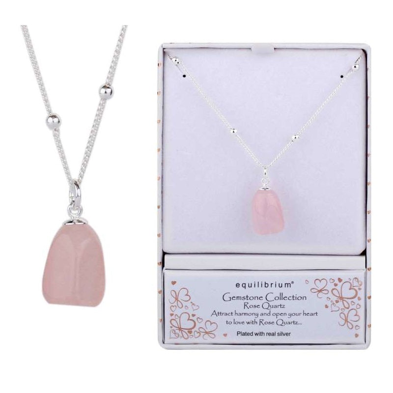 Equilibrium Rose Quartz Gemstone Necklace