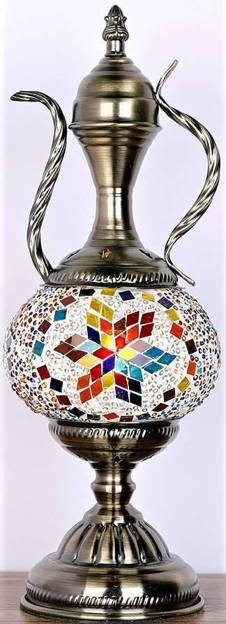 Turkish Mosaic Teapot Shaped Lamp TL61