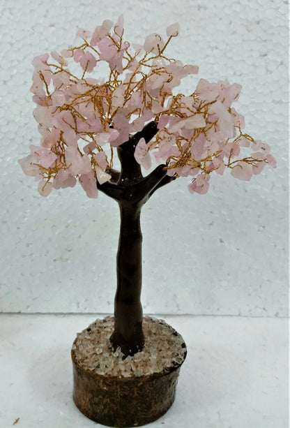 Gemstone Rose Quartz Tree