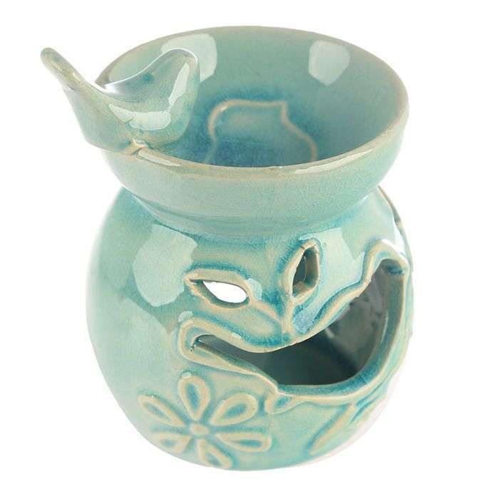 Eden Bird Bath Bird Ceramic Oil Burner - MarshallsHealthShop