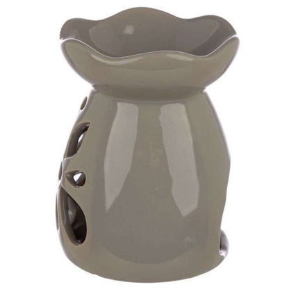 Eden Ceramic Grey and Pastel Tone Floral Oil and Wax Burner - MarshallsHealthShop