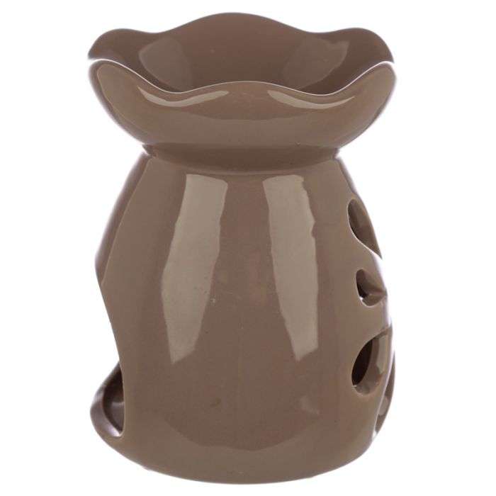 Eden Ceramic Grey and Pastel Tone Floral Oil and Wax Burner - MarshallsHealthShop