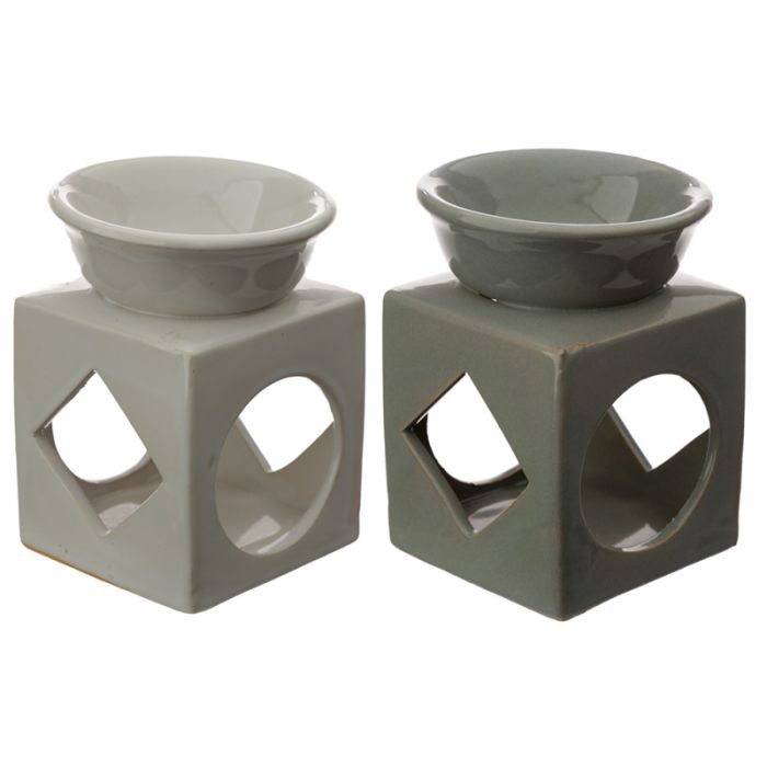 Eden Cube Oil/Wax Burner Geometric Cut - out - MarshallsHealthShop