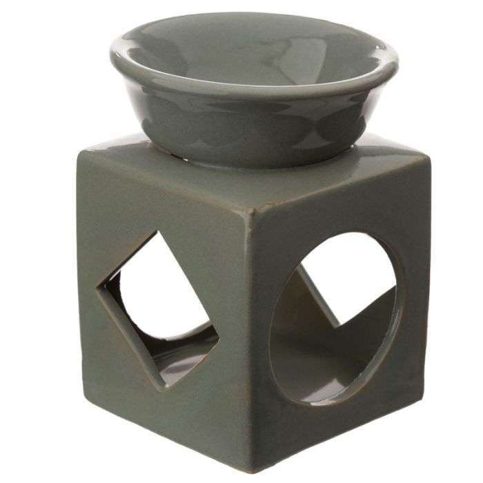 Eden Cube Oil/Wax Burner Geometric Cut - out - MarshallsHealthShop