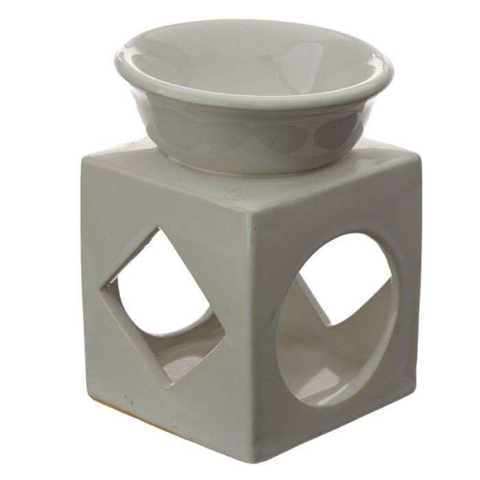 Eden Cube Oil/Wax Burner Geometric Cut - out - MarshallsHealthShop