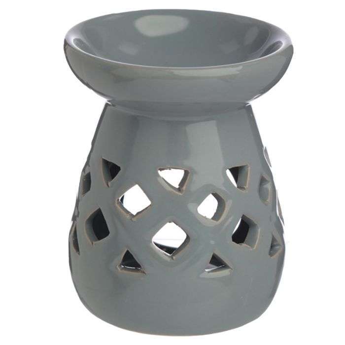 Eden Pastels Cut Out Lattice Ceramic Oil and Wax Burner - MarshallsHealthShop