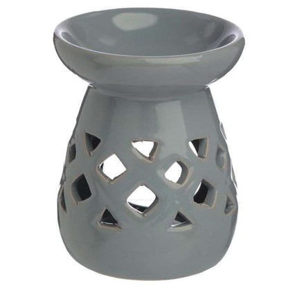 Eden Pastels Cut Out Lattice Ceramic Oil and Wax Burner - MarshallsHealthShop