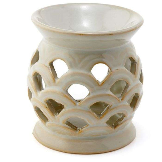 Eden Scallop Cut out Ceramic Oil Burner - MarshallsHealthShop