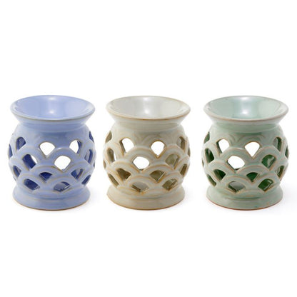 Eden Scallop Cut out Ceramic Oil Burner - MarshallsHealthShop