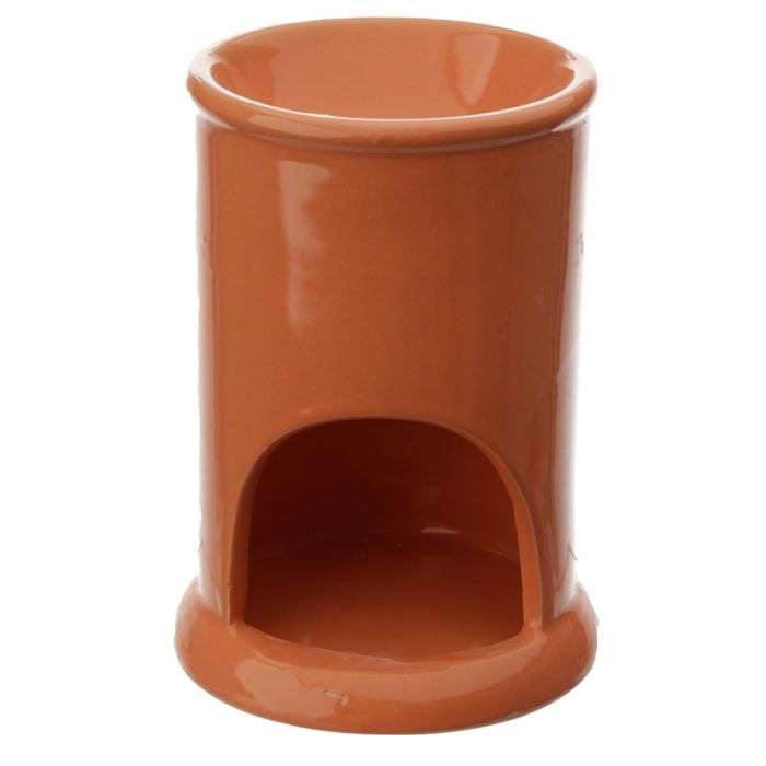 Eden Tall Ceramic Oil and Wax Burner with Heart Cut - out - MarshallsHealthShop