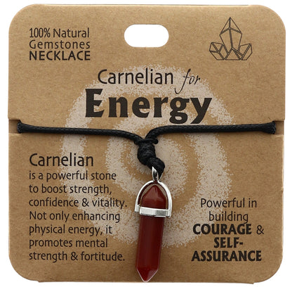 Energy Necklace Carnelian - MarshallsHealthShop