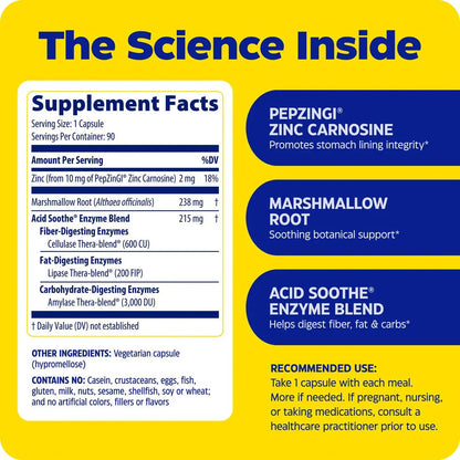 ENZYMEDICA Acid Soothe 30 Capsules - MarshallsHealthShop