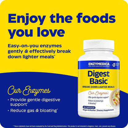 ENZYMEDICA Digest Basic 90 Capsules - MarshallsHealthShop