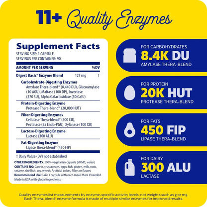 ENZYMEDICA Digest Basic 90 Capsules - MarshallsHealthShop