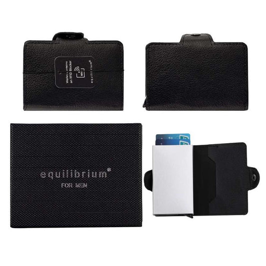 Equilibrium Black Credit Card Holder - MarshallsHealthShop