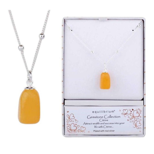 Equilibrium Citrine Gemstone Necklace - MarshallsHealthShop