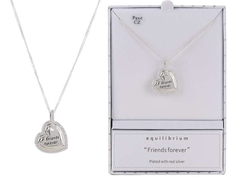 Equilibrium Layered Silver-Plated Sentiments Necklace Friend - 1st Stop Marshall's Health Shop, Gift Shop! - Heath and Natural Therapy New Brighton Christchurch - Naturopath