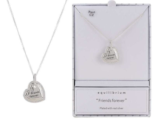 Equilibrium Layered Silver-Plated Sentiments Necklace Friend - 1st Stop Marshall's Health Shop, Gift Shop! - Heath and Natural Therapy New Brighton Christchurch - Naturopath