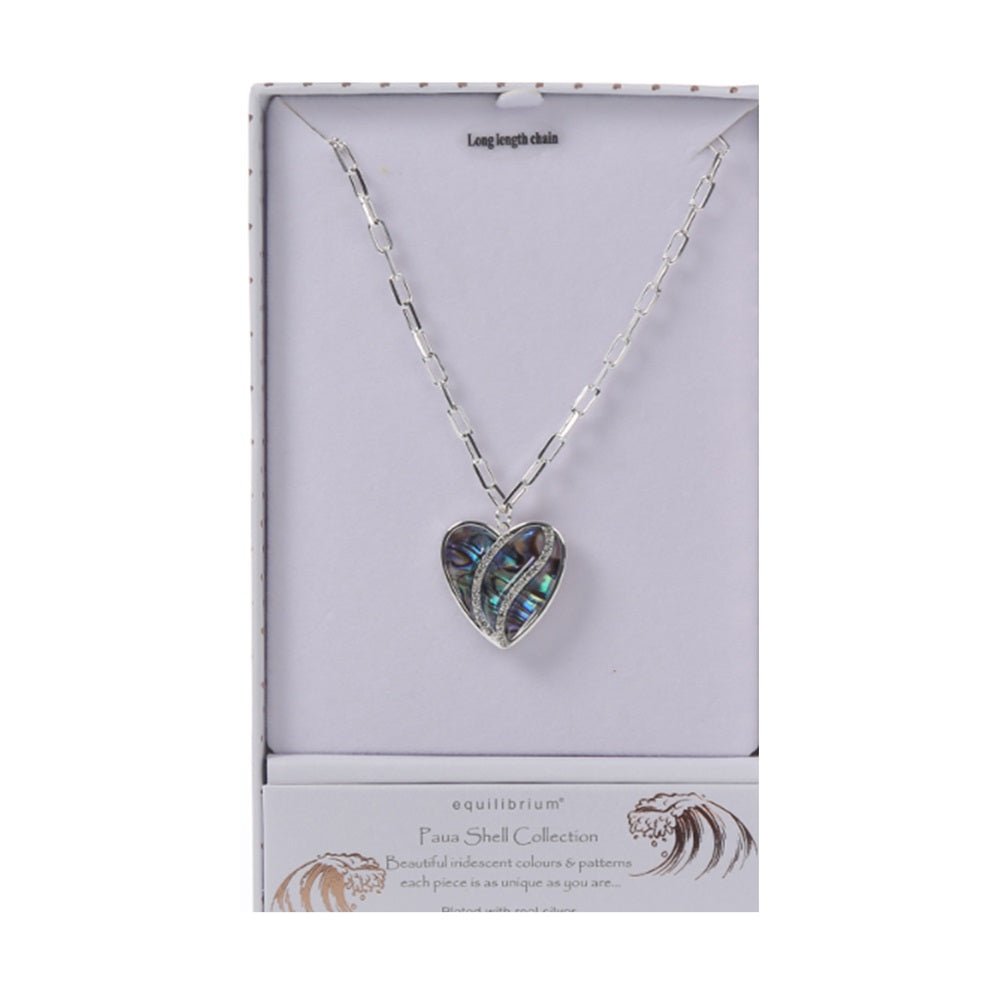 Equilibrium Paua Heart Necklace - MarshallsHealthShop
