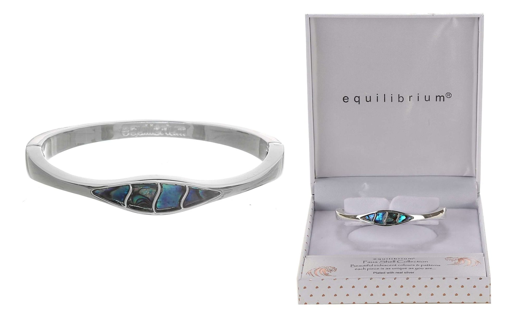 Equilibrium Paua Shell Modern Bangle - MarshallsHealthShop