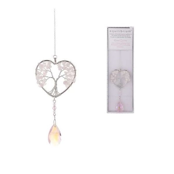 Equilibrium Rose Quartz Tree of Life Suncatcher - MarshallsHealthShop