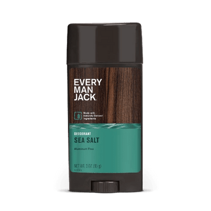Every Man Jack Deodorant Sea Salt 85g 1st Stop, Marshall's Health Shop!  On the list of freshest all-time scents, Sea Salt tops the charts. Sea Minerals and zesty Citrus combine to wake you up like a blast of morning ocean mist.  Stink less, feel fresh. Experience the all-day odor protection of our aluminium free deodorant, made with clean ingredients & insanely fresh scents.