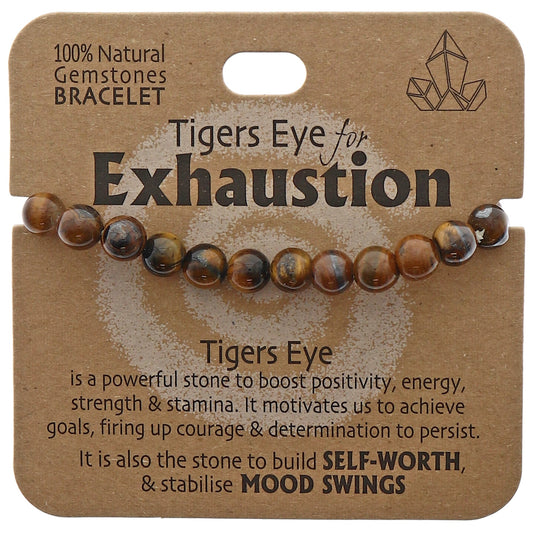 Exhaustion Bracelet Tigers Eye - MarshallsHealthShop