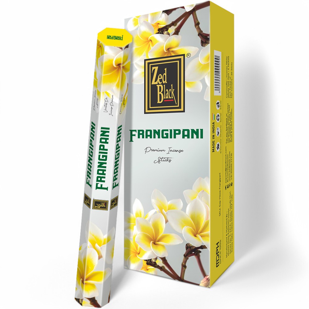 Zed Black Frangipani 20gm
Zed Black 20 gram Incense sticks are one of the most popular incense sticks, these are rolled and dipped into natural oils for a calming incense fragrance. You will enjoy these incense sticks as you would experience these fragrances from nature itself. Experience an absolutely soothing and positive aroma at your place by using these premium quality incense sticks.

1st Stop, Marshall's Health Shop, Gift Shop!

SKU: ZBFR20