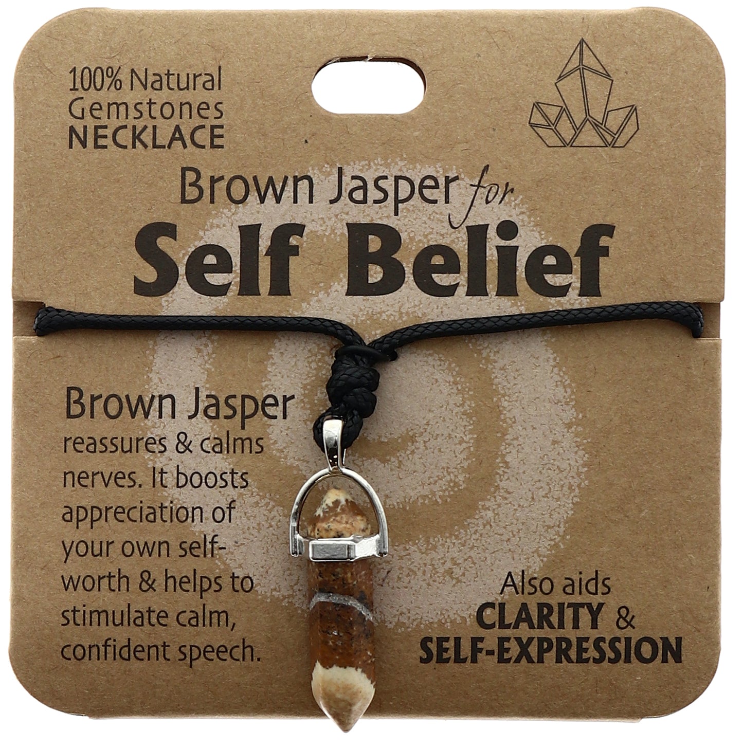 Self Belief Necklace Brown Jasper